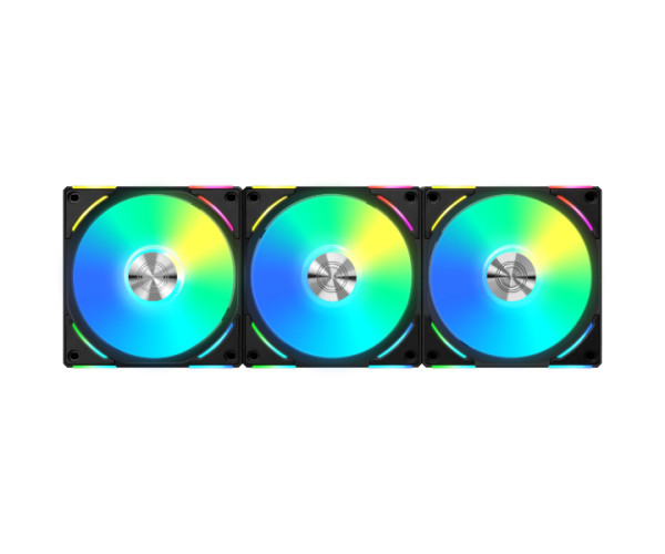 LIAN LI UNI FAN AL V2 120 ARGB Case Fan Triple Pack Black