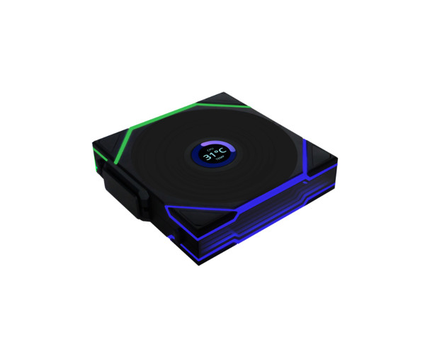 LIAN LI UNI FAN TL WIRELESS LCD 120 ARGB Triple Pack Black Case Fan