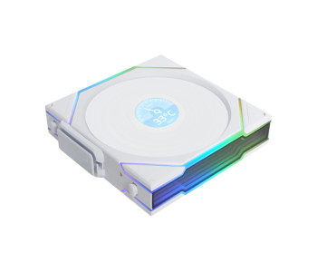 LIAN LI UNI FAN TL WIRELESS LCD 120 ARGB Triple Pack White Case Fan
