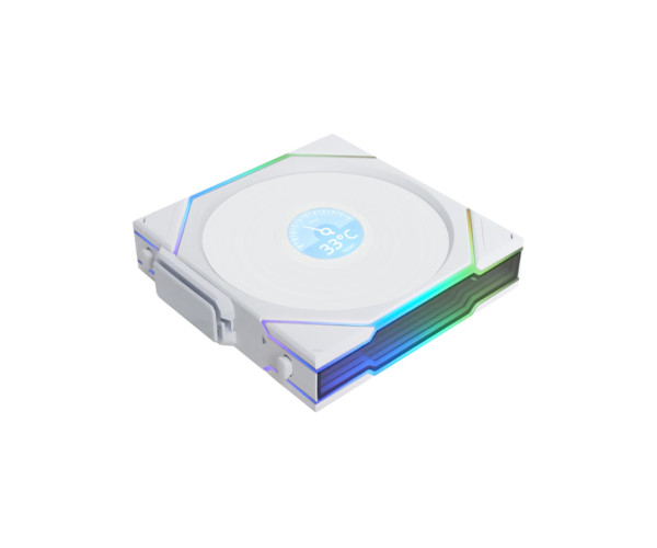 LIAN LI UNI FAN TL WIRELESS LCD 120 ARGB Triple Pack White Case Fan