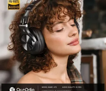 OneOdio Fusion A70 Black Wireless Over Ear Headphones