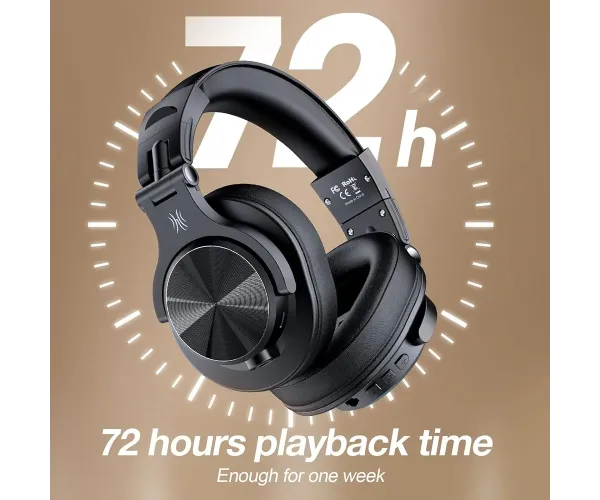 OneOdio Fusion A70 Black Wireless Over Ear Headphones