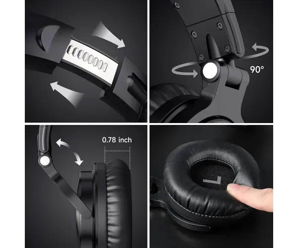 OneOdio Studio Wireless Pro C Black Bluetooth Headphones
