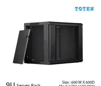 TOTEN 9U Wall Mount Server Cabinet (Glass Door)