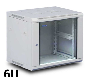 TOTEN 6U Wall Mount Server Cabinet (Glass Door)