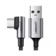 UGREEN 50942 90-DEGREE ANGLED USB-C MALE TO USB2.0 A MALE 3A DATA CABLE 2M