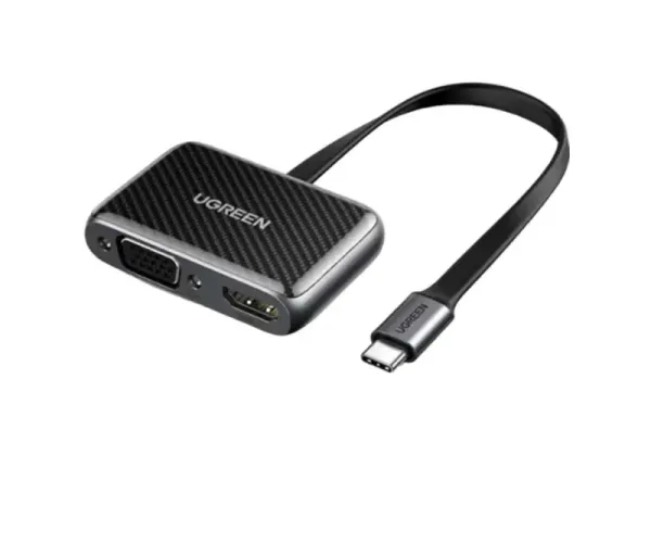 UGREEN 70549 TYPE-C TO HDMI+VGA CONVERTER BLACK