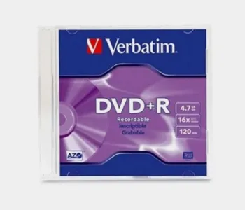 VERBATIM DVD+R 4.7GB 16X 10PK SLIM CASE