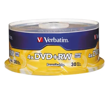 Verbatim DVD+RW Discs 4.7GB 4x 5PK Slim Jewel Case