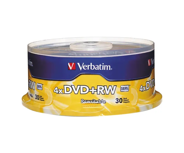 Verbatim DVD+RW Discs 4.7GB 4x 5PK Slim Jewel Case