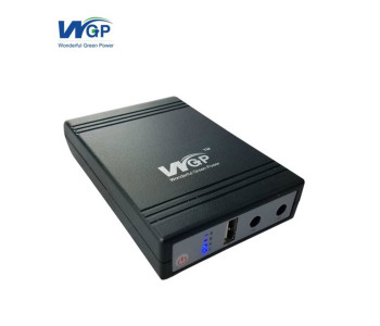 WGP Mini UPS for wifi router (5+12+12 Volts 3 Output Genuine 8000mAh Battery) 