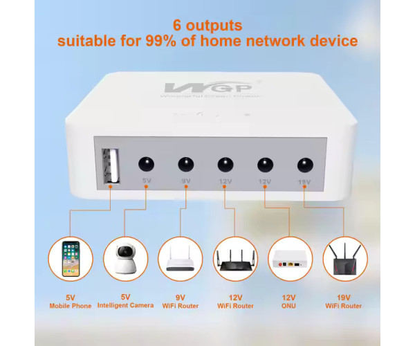 WGP Optima 203 smart DC 12V mini ups for WiFi router