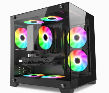 WINTECH PANDORA'S BOX X2 BK M-ATX GAMING PC CASING WITH 7 ARGB FAN and 350W PSU