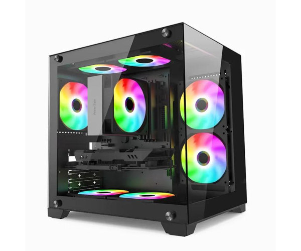 Wintech PANDORA'S BOX X2 BK M-ATX Gaming PC Case with 3 ARGB Fan