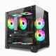 Wintech PANDORA'S BOX X2 BK M-ATX Gaming PC Case with 3 ARGB Fan
