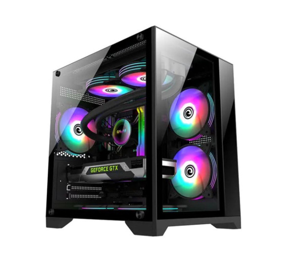 Wintech SKYVIEW X2 BK M-ATX Gaming Case with 3 ARGB Fan 