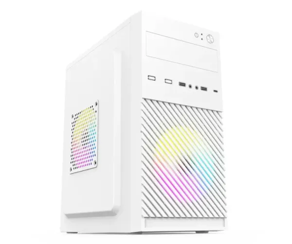 Wintech PRO BOX MESH V2 WH Mini Tower White Micro-ATX Desktop Case With PSU