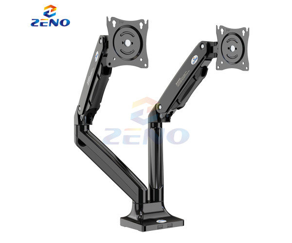 ZENO M10D/B 17-32 Inch Double Arm Gas-Strut Desktop Monitor Stand 