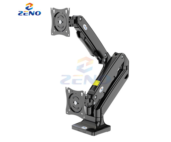ZENO M10D/B 17-32 Inch Double Arm Gas-Strut Desktop Monitor Stand 