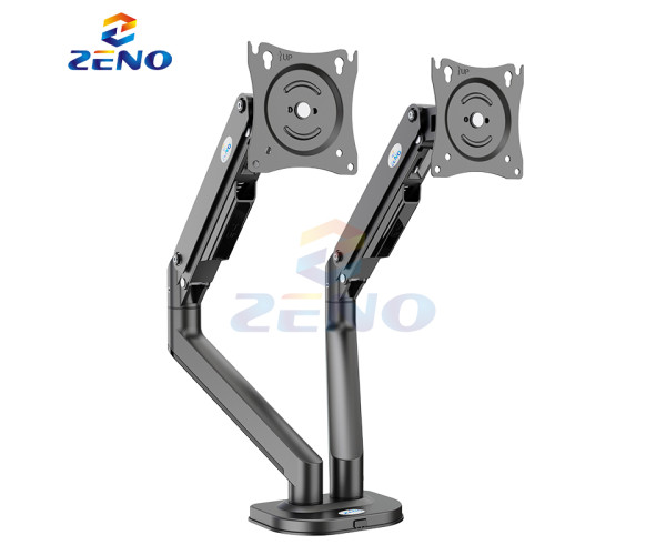 ZENO M8D/B 17-32 Inch Double Arm Gas-Strut Desktop Monitor Stand