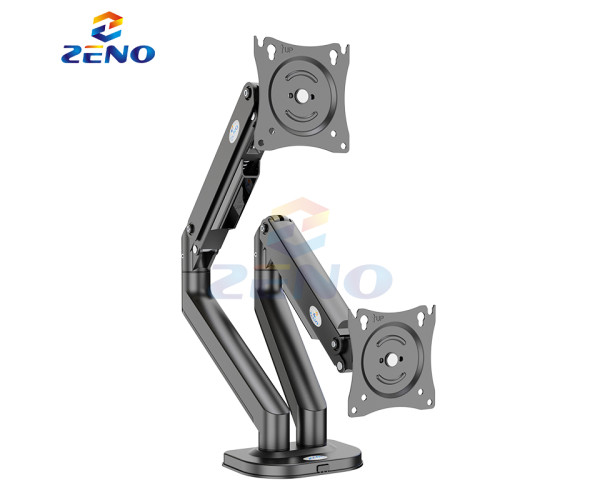 ZENO M8D/B 17-32 Inch Double Arm Gas-Strut Desktop Monitor Stand