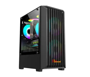 PC POWER DARK BREEZE MESH GAMING CASING BK WITH 3 ARGB FAN and 230W PSU