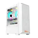 PC POWER WHITE BREEZE MESH GAMING CASING WITH 3 ARGB FAN and 230W PSU