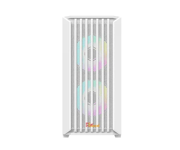 PC POWER WHITE BREEZE MESH GAMING CASING WITH 3 ARGB FAN and 230W PSU