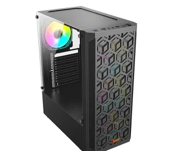 PC Power Hex Mesh BK M-ATX Gaming Casing