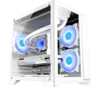 PC Power PP-H20 WH ICE Cube V2 Desktop Gaming Casing
