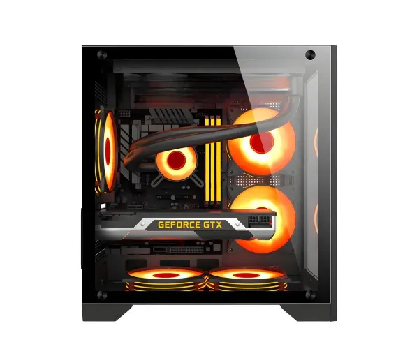 PC Power PP-H20 BK ICE Cube V2 Desktop Gaming Casing