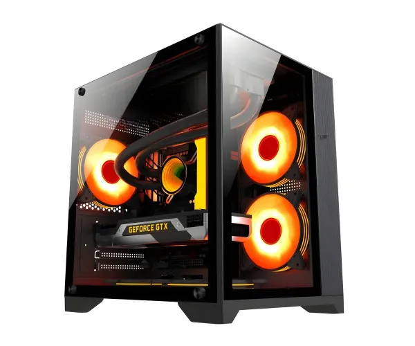 PC Power PP-H20 BK ICE Cube V2 Desktop Gaming Casing