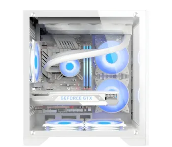 PC Power PP-H20 WH ICE Cube V2 Desktop Gaming Casing