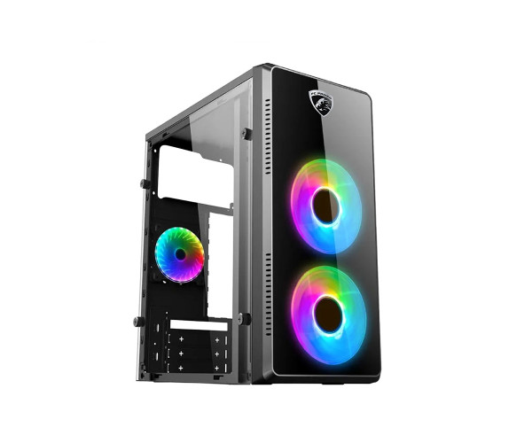 PC POWER PULSE FIRE X2 CASING WITH 3 FANS and 200W POWER SUPPLY