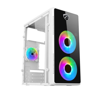 PC POWER PULSE FIRE X2 WH CASING WITH 3 FANS and 200W POWER SUPPLY