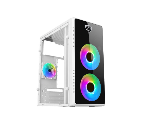 PC POWER PULSE FIRE X2 WH CASING WITH 3 FANS and 200W POWER SUPPLY