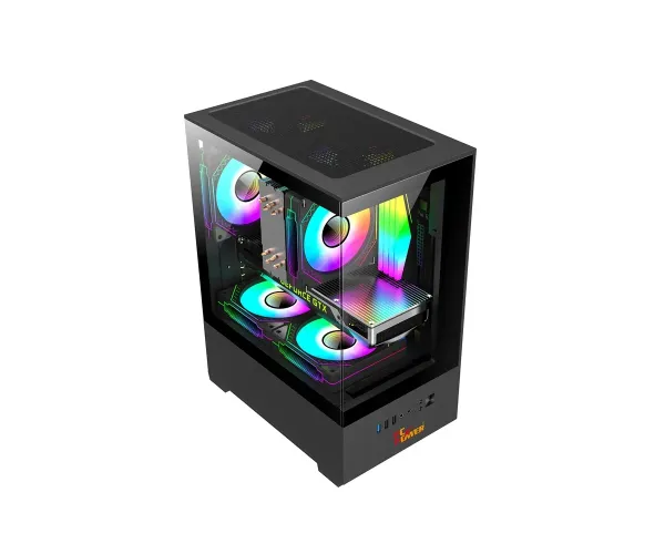 PC Power River View BK M-ATX Gaming Casing