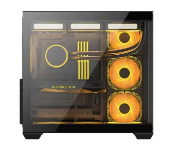 PC POWER DARK WOOD Casing With 10 FANS 