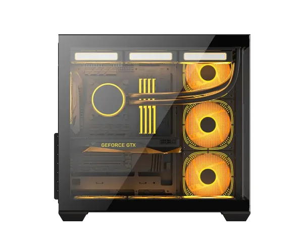 PC POWER DARK WOOD Casing With 10 FANS 