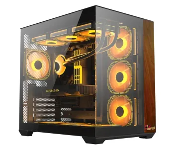 PC POWER DARK WOOD Casing With 7 FANS and 650W PSU  