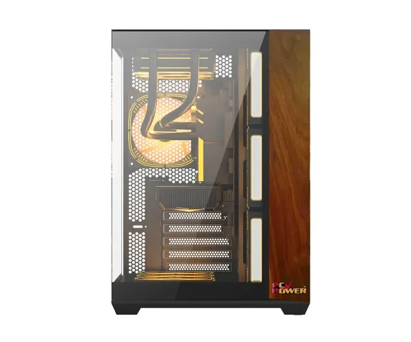 PC POWER DARK WOOD Casing With 10 FANS 