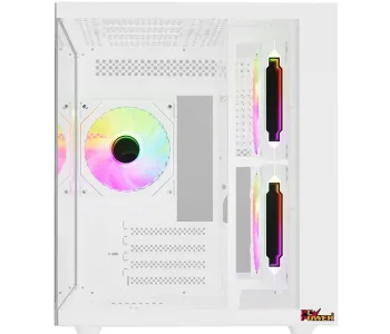 PC POWER ICE CUBE MINI V2 WH Casing With 5 FANS and 650W PSU  