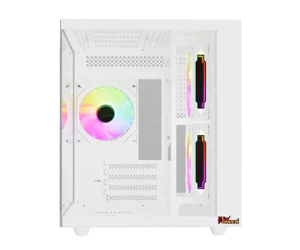 PC POWER ICE CUBE MINI V2 WH Casing With 5 FANS and 650W PSU  
