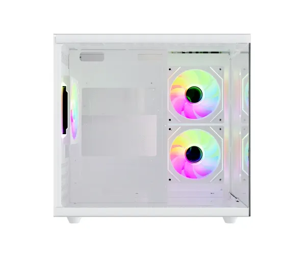 PC POWER ICE CUBE MINI V2 WH Casing With 5 FANS and 650W PSU  