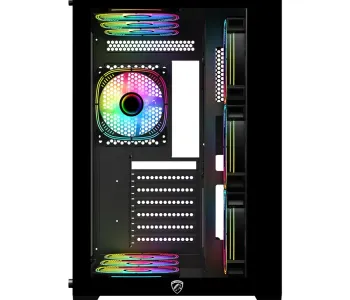 PC Power ICEBERG V2 Black With 650W PSU AND 10 FANS Gaming Case