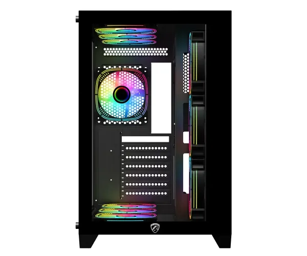 PC Power ICEBERG V2 Black With 650W PSU AND 10 FANS Gaming Case