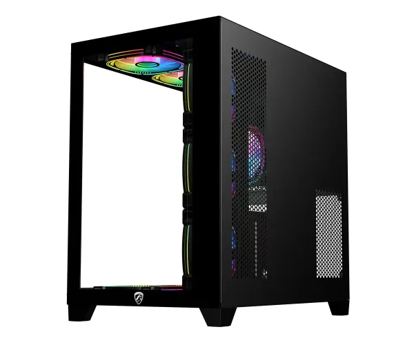 PC Power ICEBERG V2 Black With 650W PSU AND 10 FANS Gaming Case