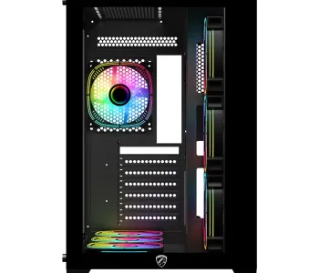 PC Power ICEBERG V2 black WITH 650W PSU AND 7 FANS Gaming case