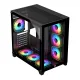 PC Power ICEBERG V2 black WITH 650W PSU AND 7 FANS Gaming case