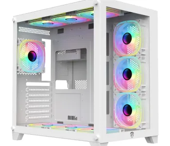 PC Power ICEBERG V2 White With 650W PSU AND 10 FANS Gaming Case